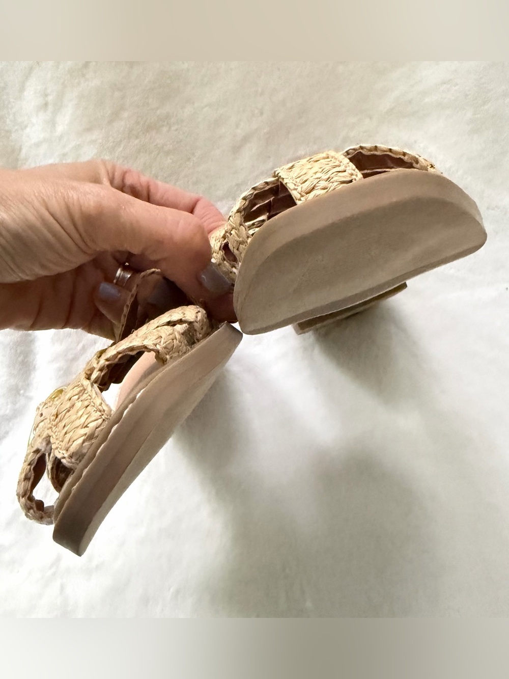 DV by Dolce Vita Fyona Fisherman Women's Tan Strappy Mules/Sandals Size 8.5 - Picture 7 of 14
